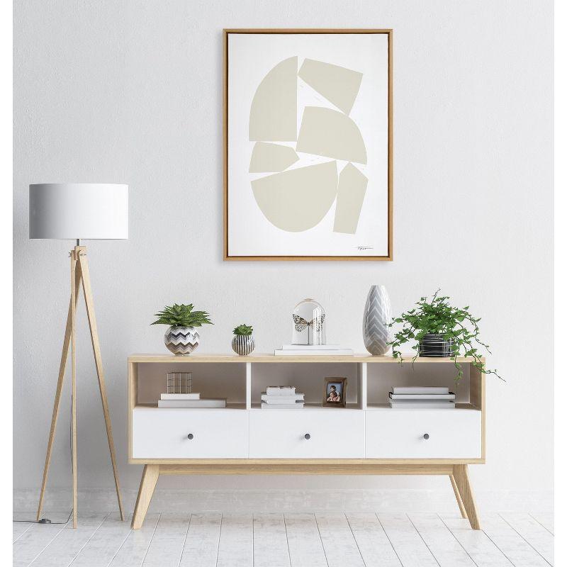 Kate and Laurel Sylvie Constructed I Neutral Framed Canvas by Statement Goods