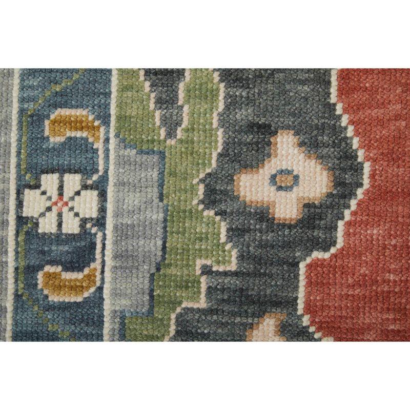 Karina Transitional Floral & Botanical Red/Gray/Ivory Area Rug