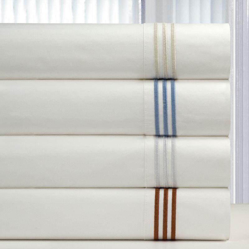 Ivory Queen Egyptian Cotton Embroidered Deep Pocket Sheet Set