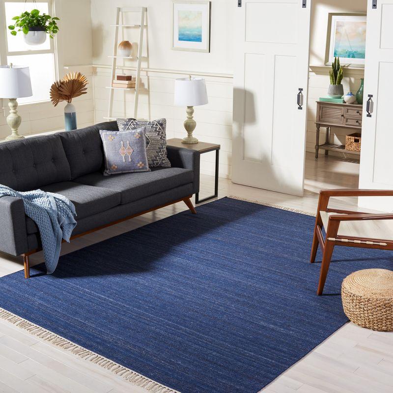 Kilim KLM551 Hand Loomed Area Rug - Navy/Blue - 5'x8' - Safavieh.