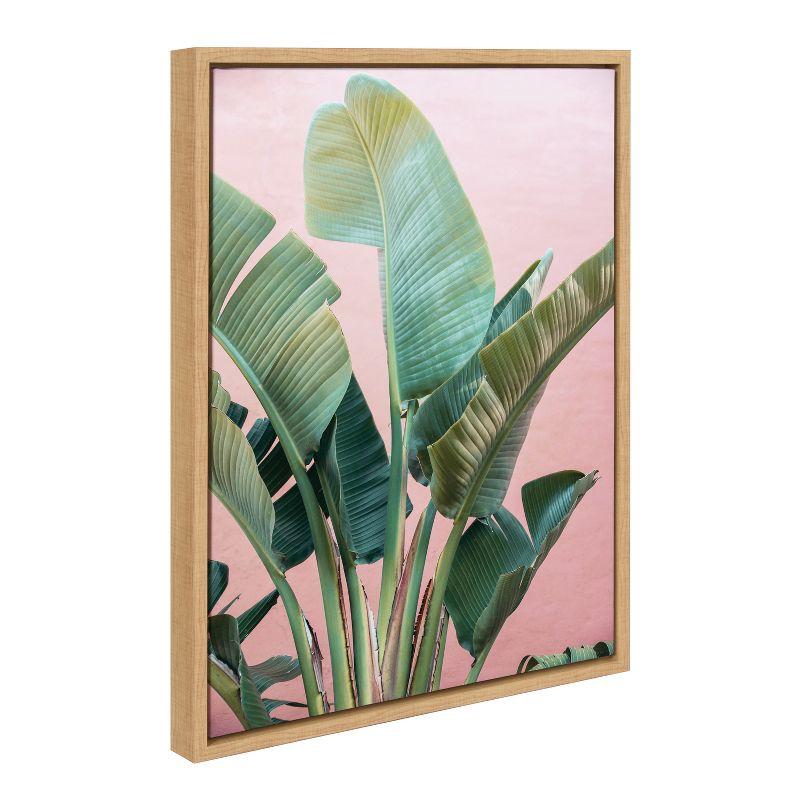 Tropic Pink Botanical Print Framed Canvas Wall Art, 18x24