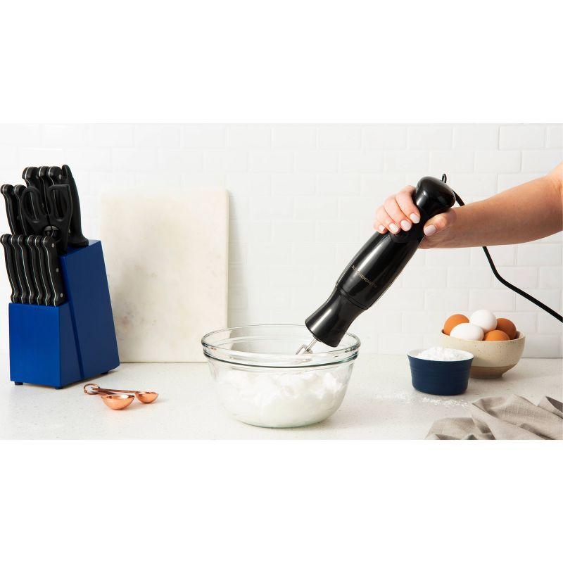 KitchenSmith by Bella Immersion Blender - Black: 250W Handheld Mixer, 2 Speeds, Whips & Purees, Plastic, 2-Year Warranty