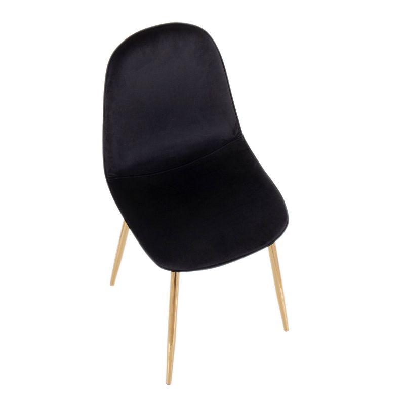 Set of 2 Pebble Contemporary Dining Chairs Gold/Black - LumiSource