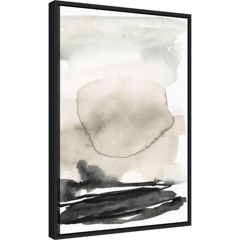Amanti Art Ebony Horizon Triptych II by Jennifer Goldberger Canvas Wall Art Print Framed 16 x 23-in.