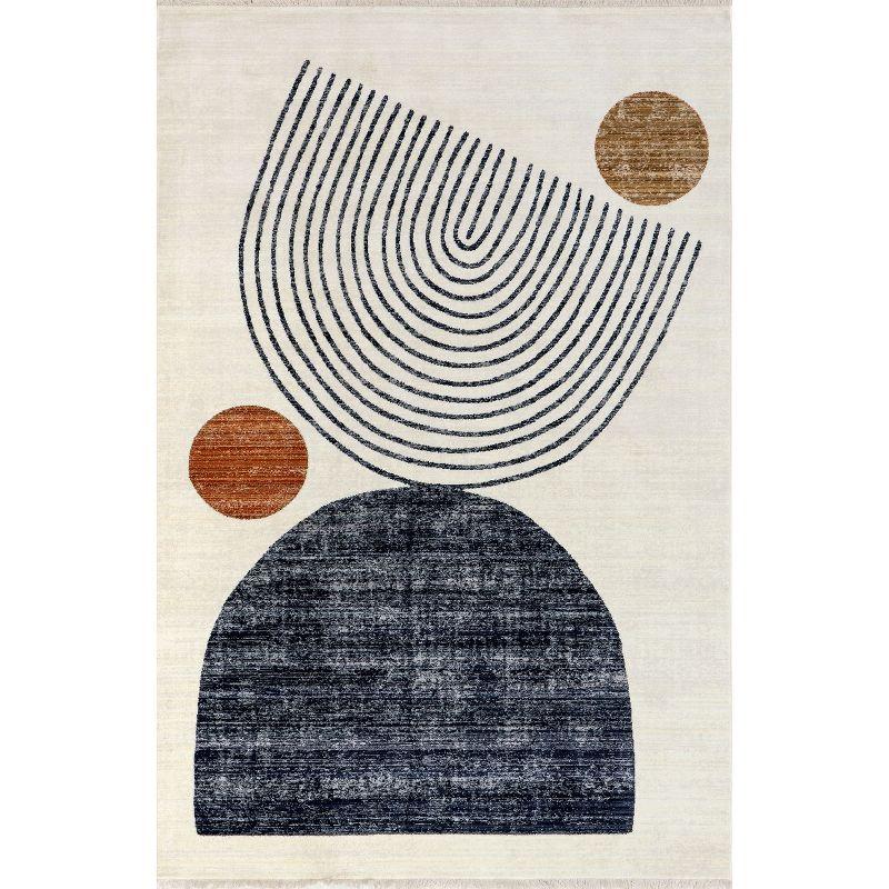 Nuloom Bevin Abstract 7x10 Indoor Area Rug for Living Room Bedroom Dining Room Kitchen, Beige/Multicolor