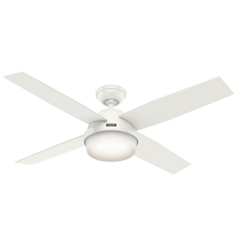 52" Dempsey 4 - Blade LED Standard Ceiling Fan with Remote Control and Light Kit Included