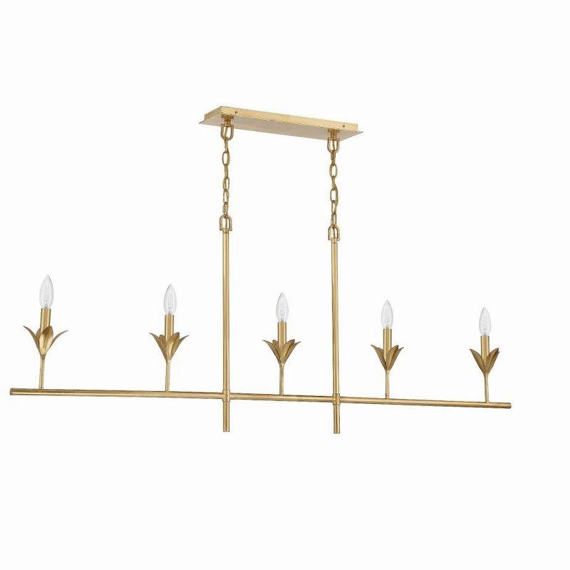 Crystorama Lighting Broche 5 - Light Chandelier in  Antique Gold