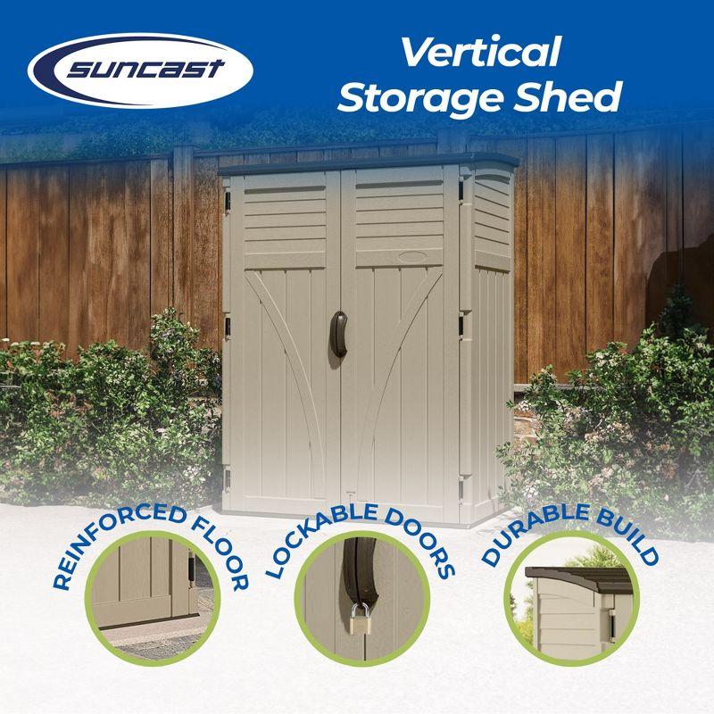 Suncast Suncast 53 in. W x 32.5 in. D Resin Vertical Tool Shed