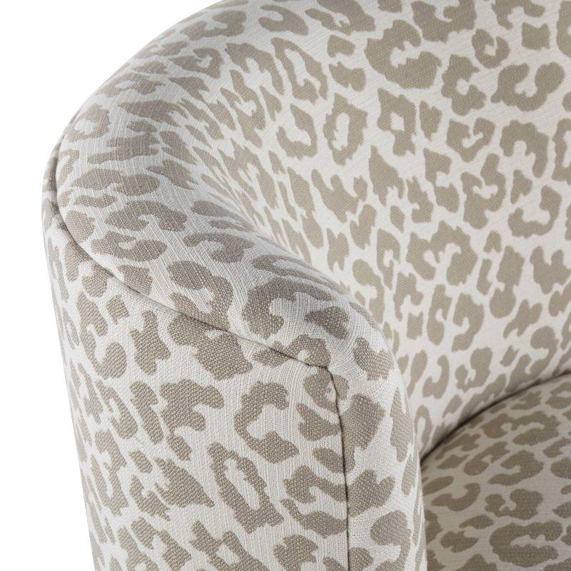 Fran Contemporary Leopard Fabric Slipper Chair - LumiSource