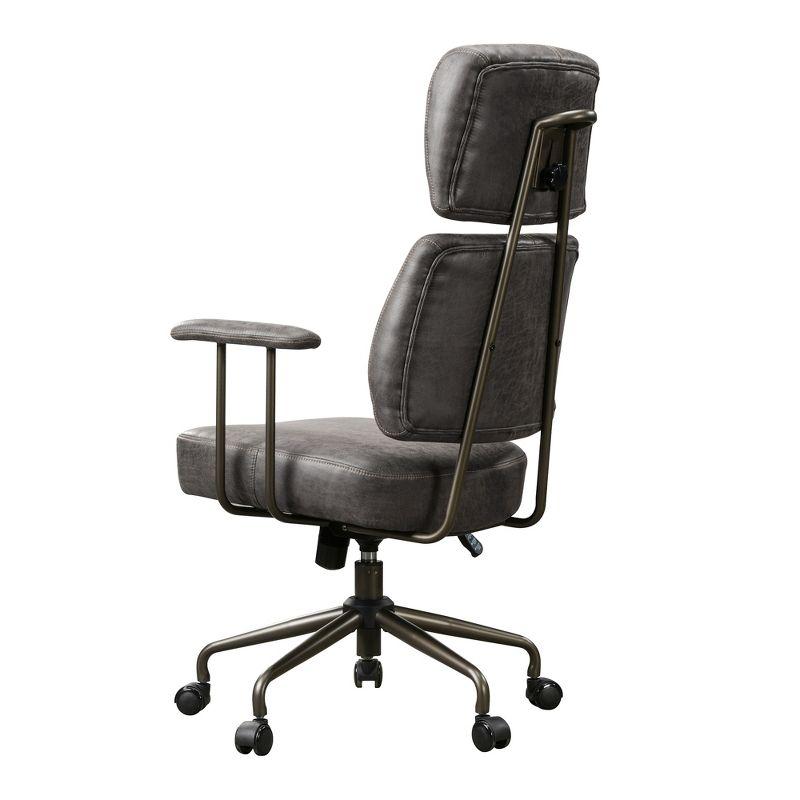 Cameron, Faux Suede Fabric High Back Office Chair ,27" D x 30.75" W x 46"-50.75" H,Gray