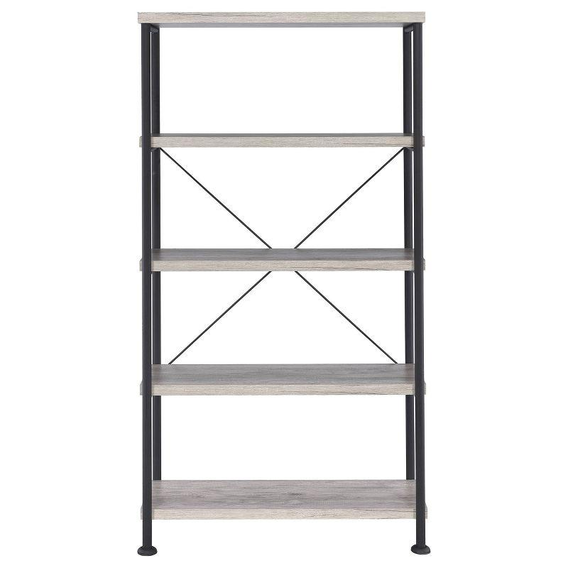 63" Analiese 4 Shelf Bookcase Gray Driftwood - Coaster