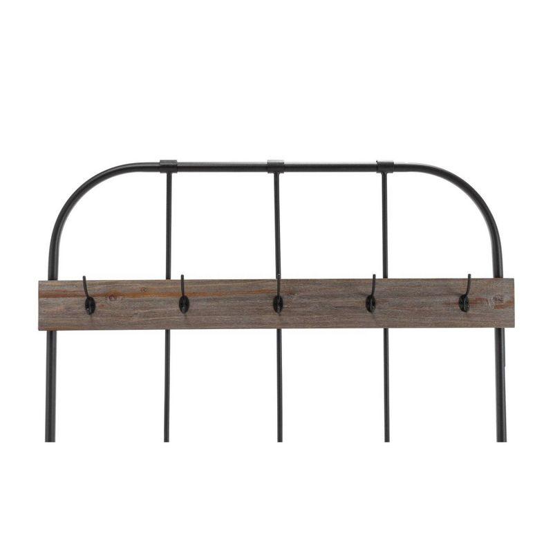 Boraam Annie Hall Tree Natural: Modern Entryway Organizer with 5 Hooks, Wood Frame, Adult Assembly Required