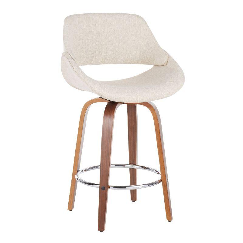 Set of 2 Fabrico Mid Century Modern Counter Height Barstool - LumiSource