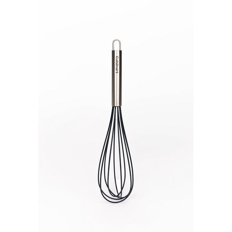 Cuisinart 12" Black Silicone Wrapped Whisk: Stainless Steel, Dishwasher-Safe, Kitchen Hand Tool, Balloon Whisk