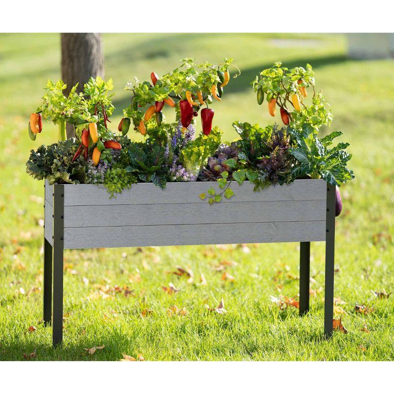 CedarCraft Elevated Spruce Planter: Outdoor Garden Bed, Weather-Resistant, 21"x47"x30", Rectangular