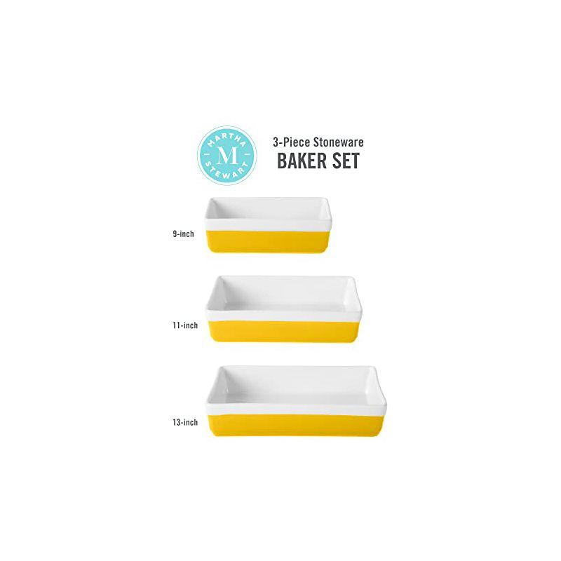 Martha Stewart 3 Piece Stoneware Bakeware Set