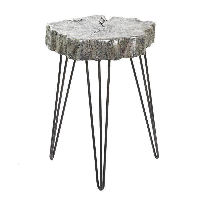 Modern Polystone and Metal Accent Table - Olivia & May