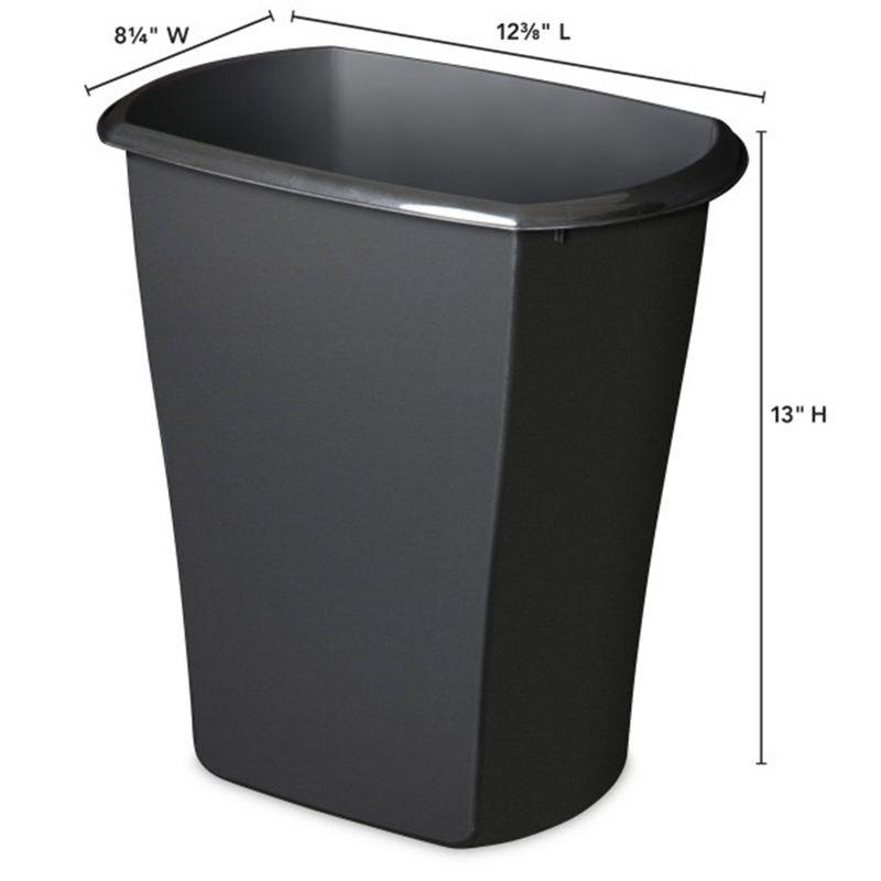 Sterilite Kitchen Ultra Plastic Wastebasket Storage Trash Bin Can Container