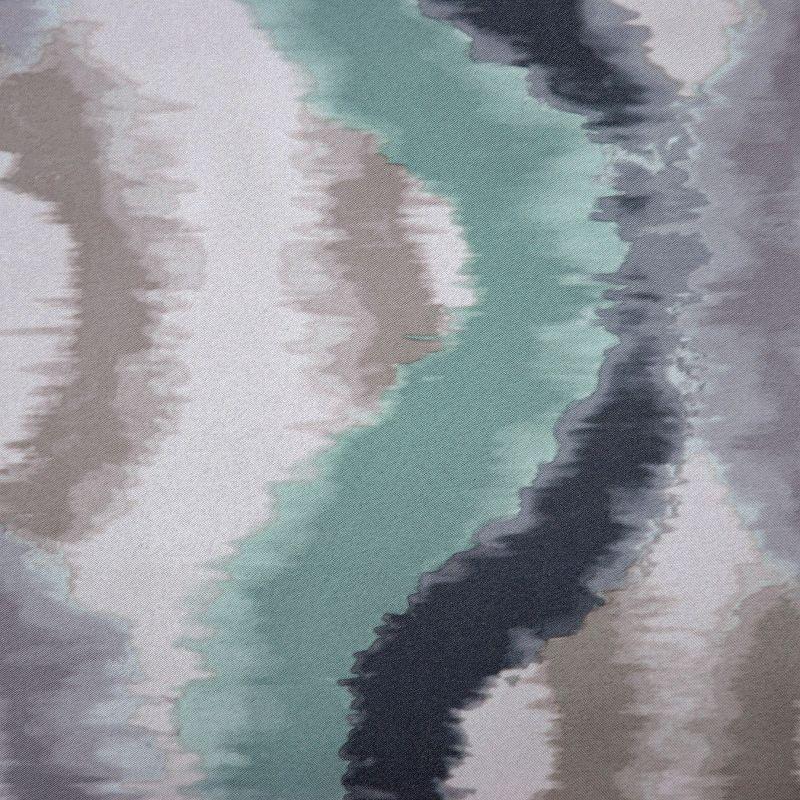 Linen Geometric Watercolor Room Darkening Grommet Curtain Panel 54"x84"