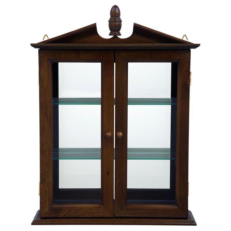 Design Toscano Amesbury Manor Hardwood Wall Curio Cabinet: Ebony Black Finish