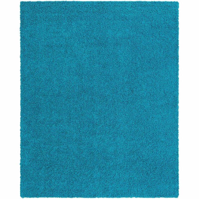 Unique Loom 8' 0 x 10' 0 Solid Shag Turquoise Area Rug