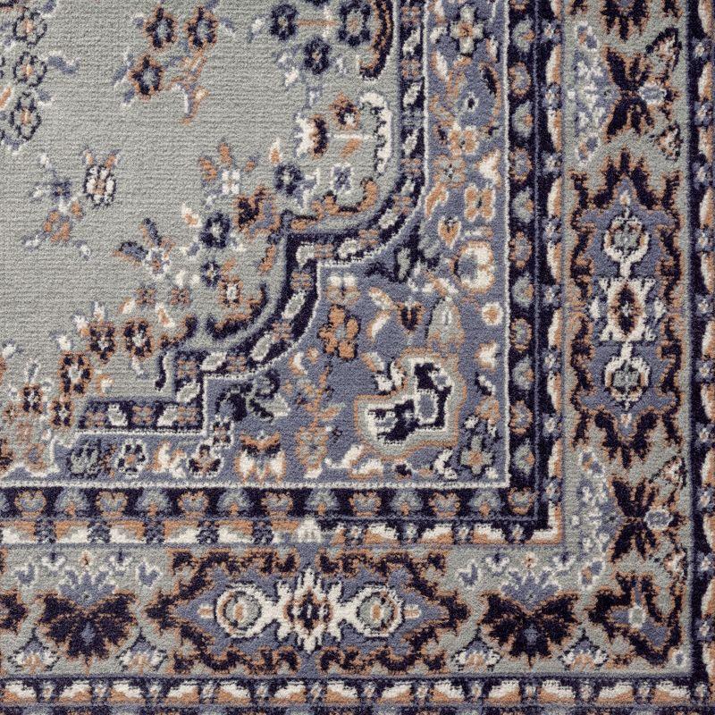 Home Dynamix Ariana Ksara Traditional Medallion Border Area Rug, Grey/Blue, 3-Piece Set