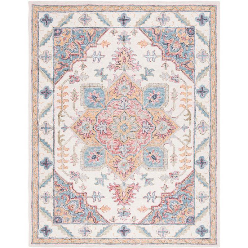 Metro MET352 Hand Tufted Indoor Area Rug - Ivory/Rust - 8'x10' - Safavieh