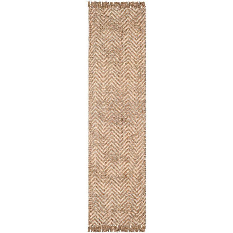 Natural Fiber NF458 Hand Woven Indoor Runner Rug - Bleach/Natural - 2'6"x10' - Safavieh.