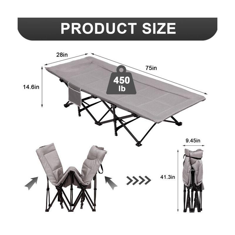 SUGIFT Folding Camping Cot & Bed Heavy-Duty for Adults Kids w/ Carrying Bag