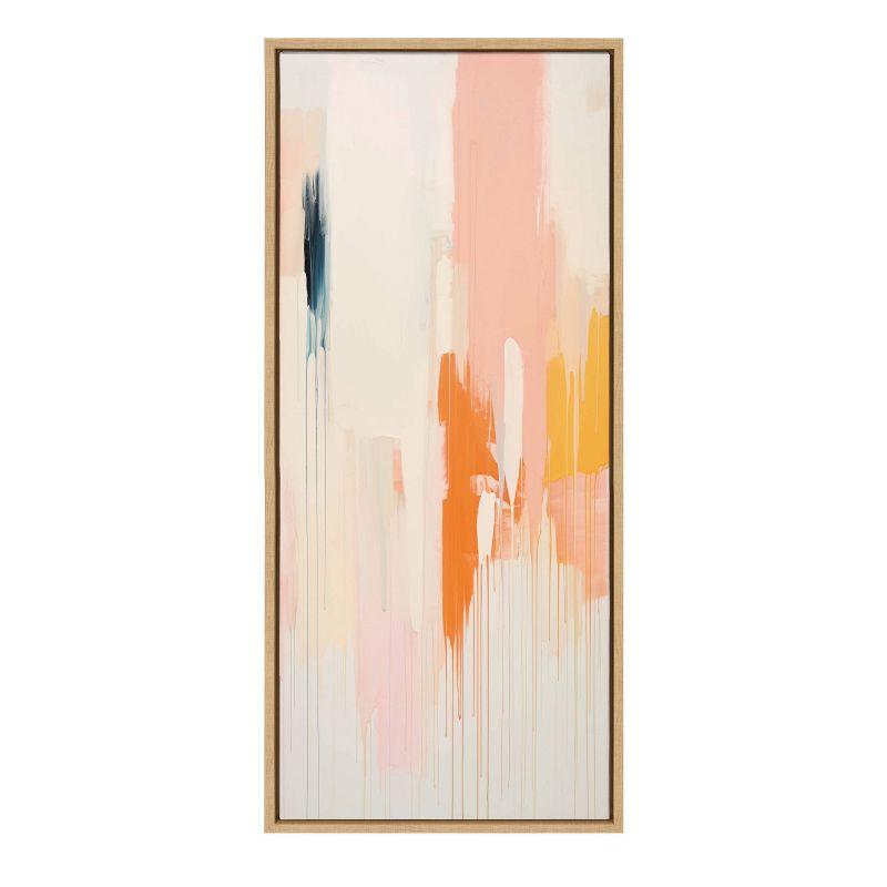 Kate & Laurel All Things Decor 18"x40" Sylvie Fiesta Abstract Framed Canvas by Amy Lighthall Natural