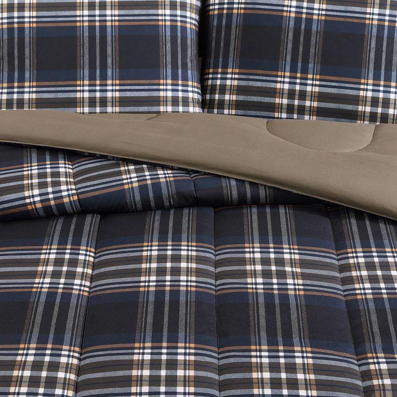 Wrangler 3pc Full/Queen City Flats Plaid Duvet Set Blue: Microfiber Bedding, OEKO-TEX Certified