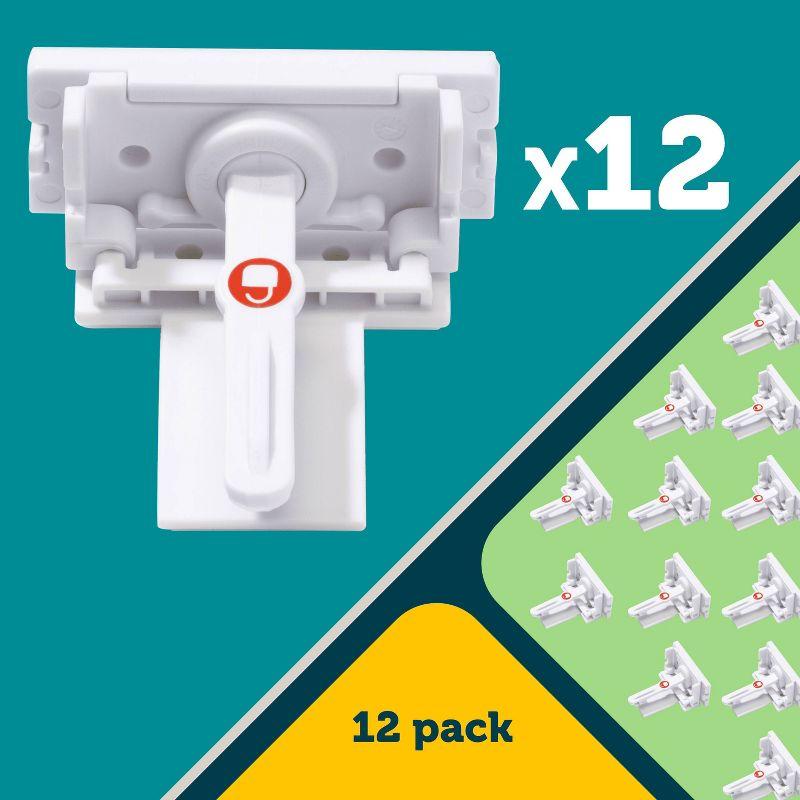 Safety 1st Secure-to-Explore Adhesive Locks - White - 12pk