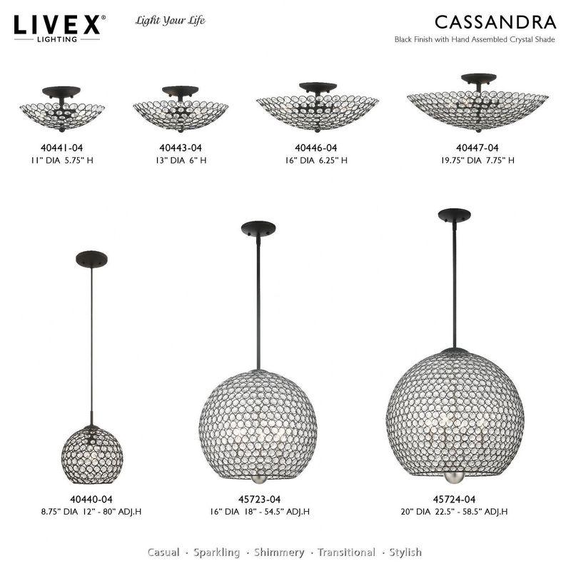 Livex Lighting Cassandra 1 - Light Pendant in  Black