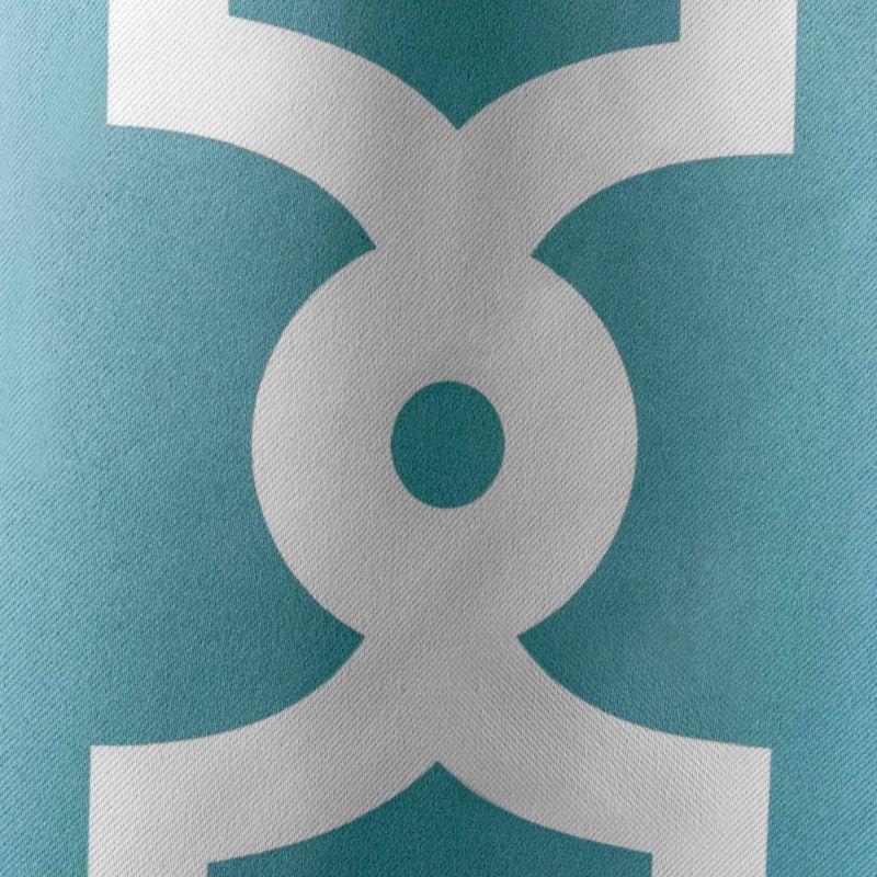 Set of 2 63"x52" Ironwork Sateen Woven Room Darkening Window Curtain Panel Teal - Exclusive Home
