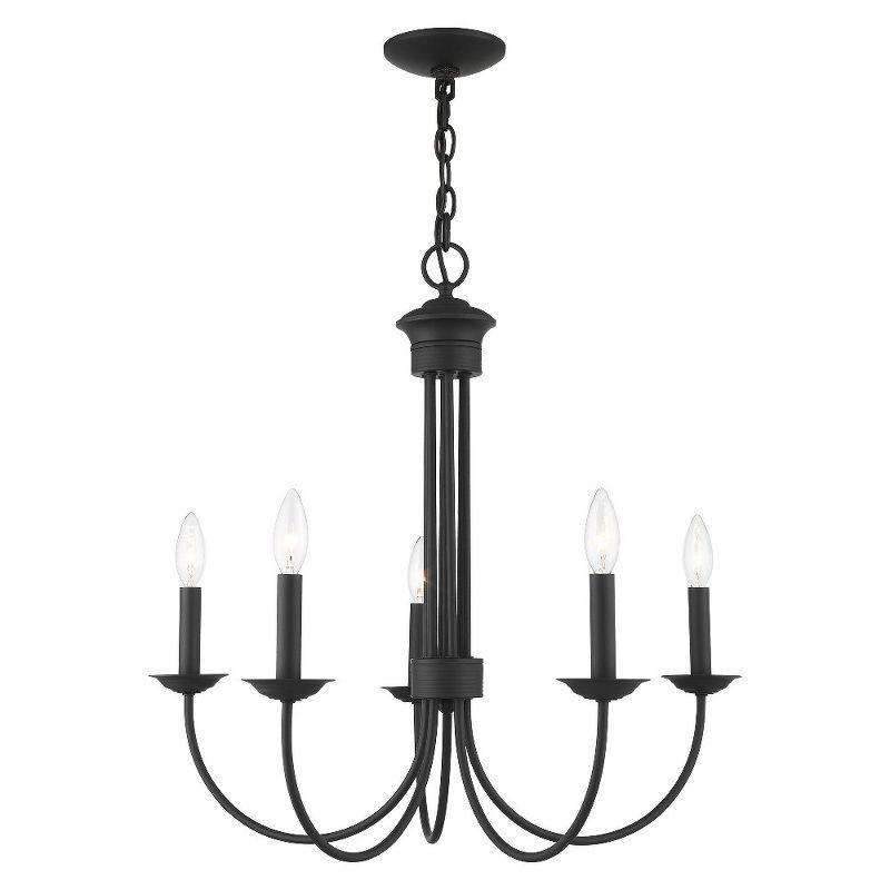 Livex Lighting Estate 5 - Light Chandelier in  Black