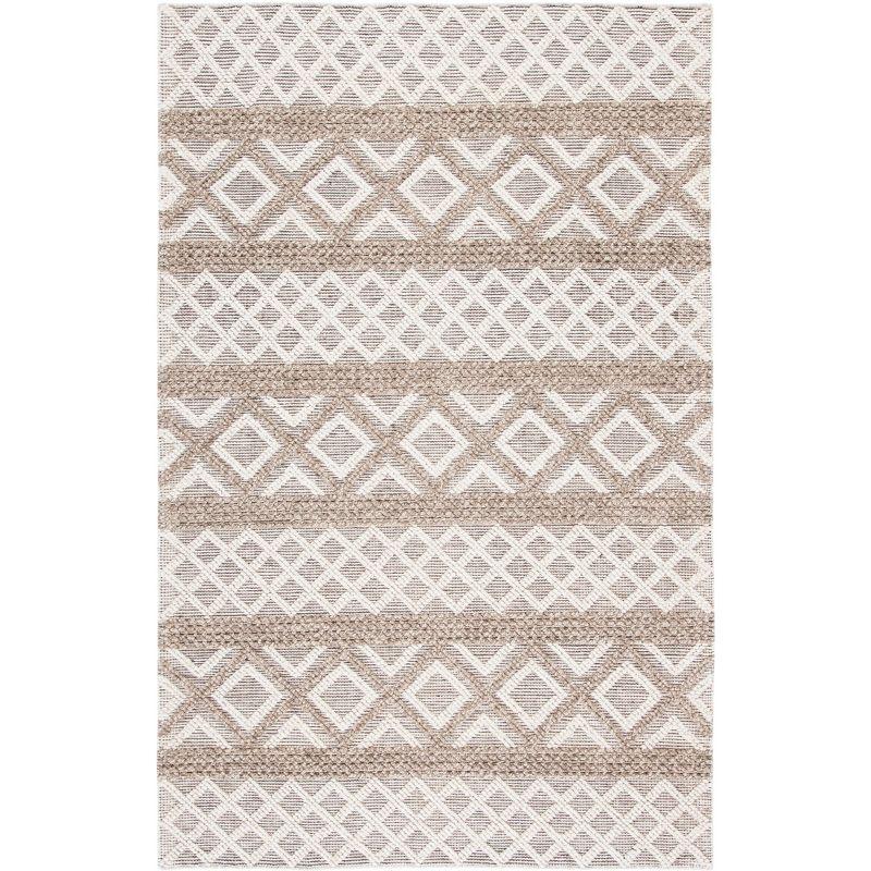 Vermont VRM211 Hand Woven Area Rug - Ivory/Grey - 5'x8' - Safavieh.