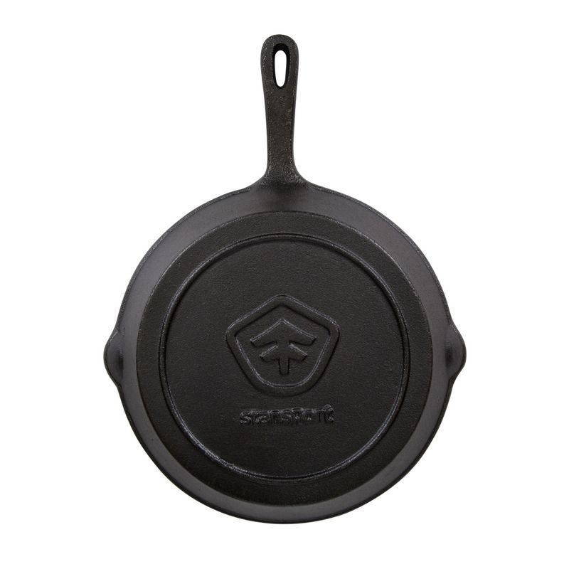 Stansport Pre-Seasoned Cast Iron Frying Pans - 3 Piece Set