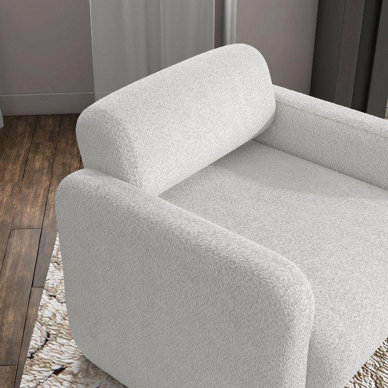 HOMES: Inside + Out Sanddrift Modern Boucle Upholstered Accent Chair