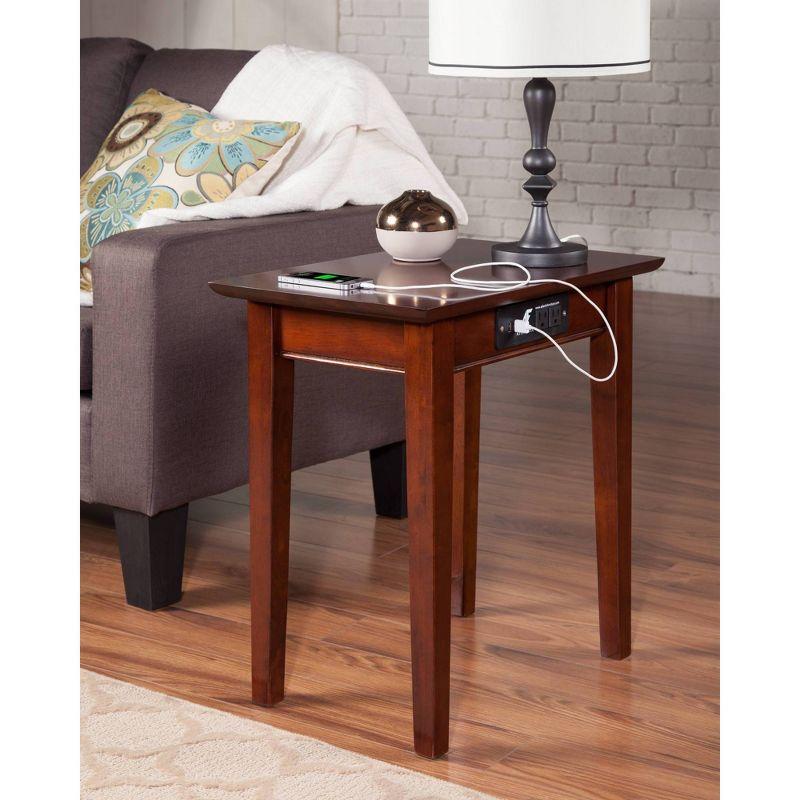 Shaker Chair Side Table with Charger Walnut - AFI