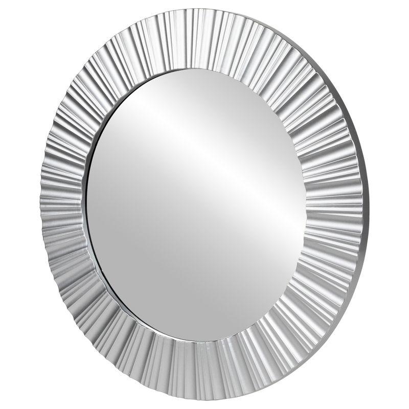 Elegant 20" Contemporary Fluted Round Mirror Wall Decor