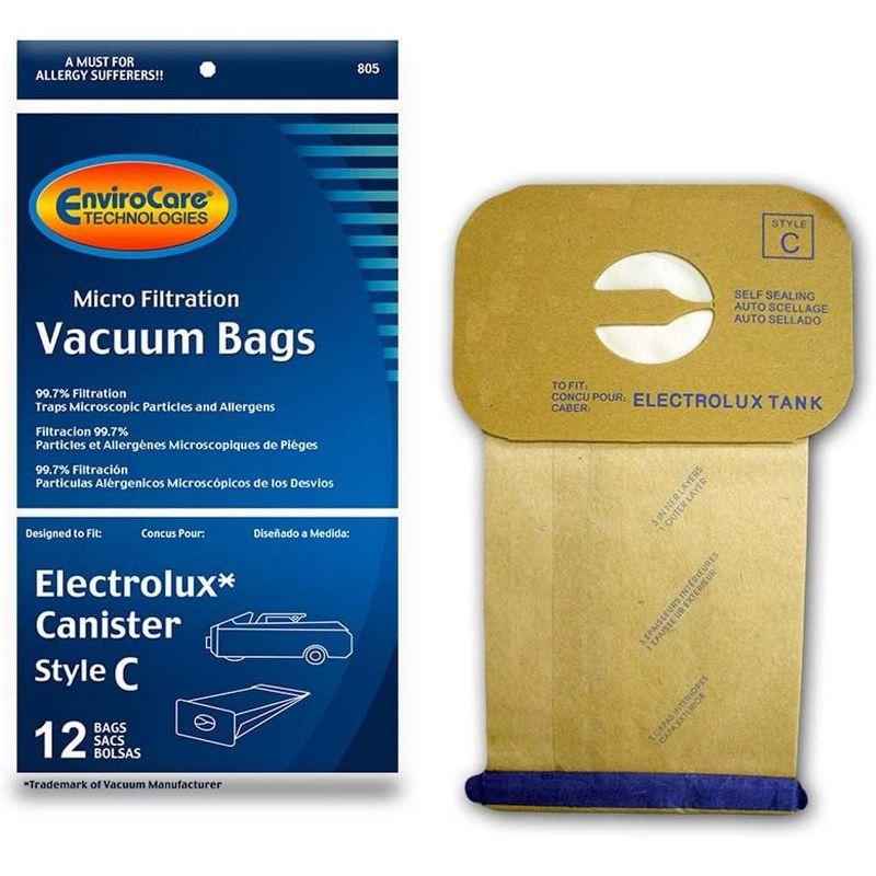 Electrolux Canisters Style C Micro Filtration Vacuum Cleaner Dust Bags 12 Pack