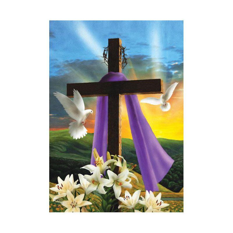 Briarwood Lane Easter Sunrise Religious Garden Flag Cross Doves L