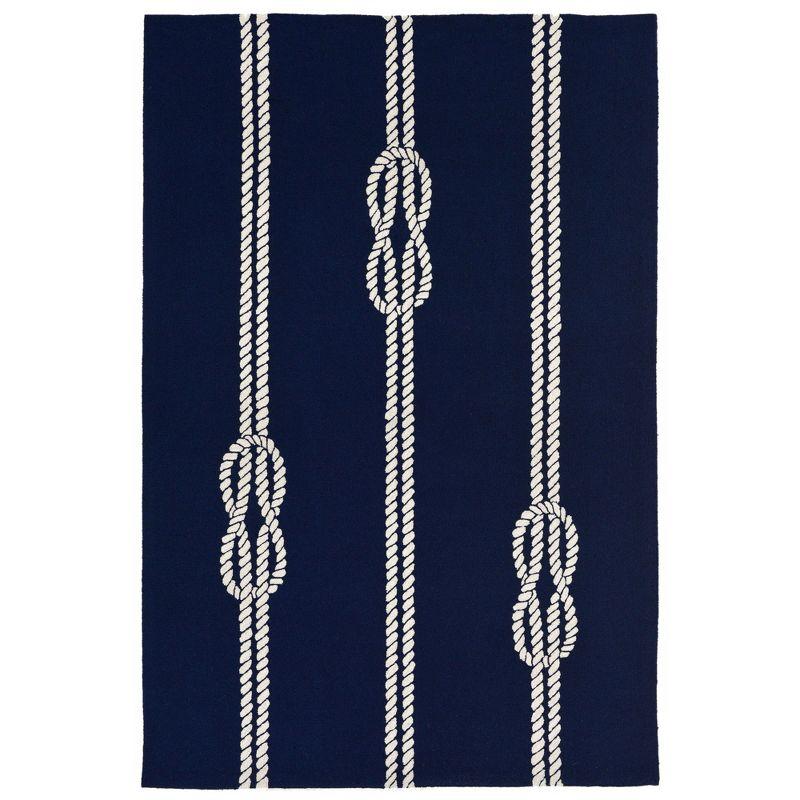 Liora Manne Capri Ropes Indoor/Outdoor Rug Navy 5' x 7'6"