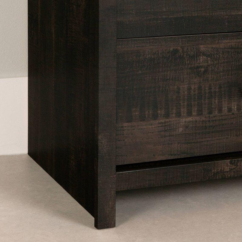 South Shore Chest Rubbed Black: 5-Drawer Vertical Dresser, Laminated Particle Board, Adult Assembly