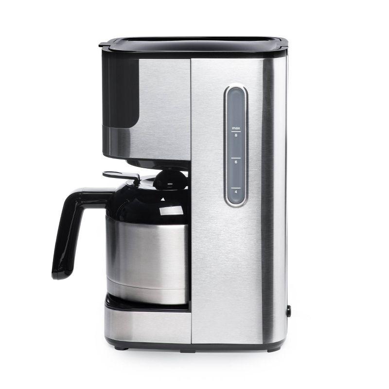 Sleek 8-Cup Stainless Steel Programmable Drip Coffee Maker with Thermal Carafe