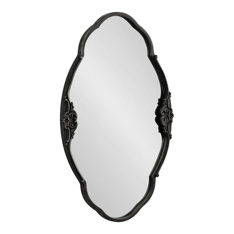 Novella Black Baroque-Inspired Ornate Wall Mirror