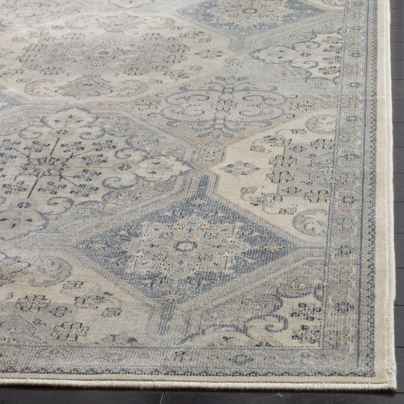 Vintage VTG128 Power Loomed Indoor Skid-Resistant Area Rug - Cream/Blue - 4'x5'7" - Safavieh