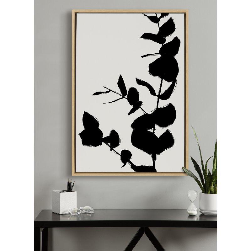 Natural Minimalist Botanical Canvas Art with Polystyrene Frame, 23x33