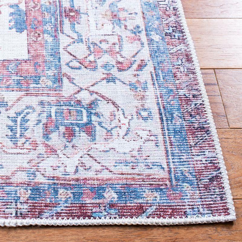 Serapi SEP355 Power Loomed Machine Washable Area Rug - Red/Ivory - 6'7"x9' - Safavieh.