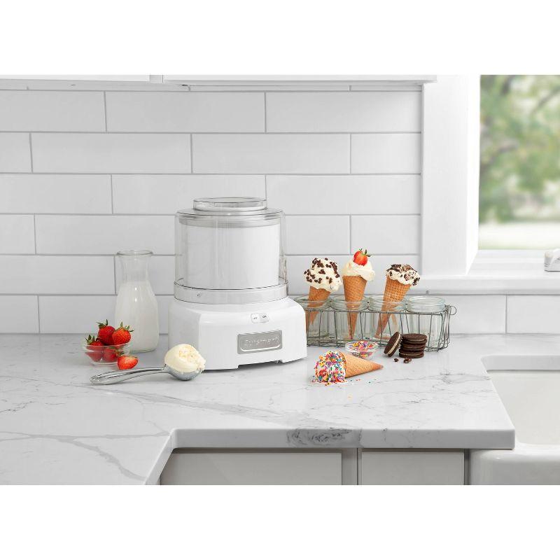 Cuisinart Automatic Frozen Yogurt and Ice Cream and Sorbet Maker - White - ICE-21P1: BPA-Free, 48oz Capacity, 20 Min Cycle